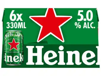 Hoogvliet Heineken Premium Pilsener Bier Blik 6-pack aanbieding