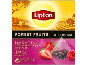 Hoogvliet Lipton Zwarte thee bosvruchten aanbieding