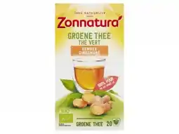 Hoogvliet Zonnatura Groene thee gember aanbieding