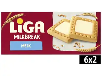 Hoogvliet Liga Milkbreak koekjes melk aanbieding