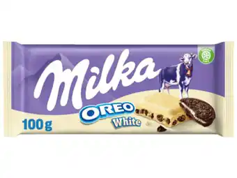 Hoogvliet Milka Chocoladereep witte chocolade aanbieding