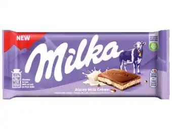 Hoogvliet Milka Chocoladereep creme alpenmelk aanbieding