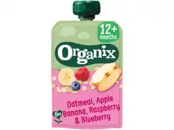 Hoogvliet Organix Knijpfruit Haver, Appel, Banaan, Aardbei, Bosbes 12mnd aanbieding