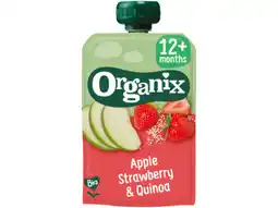 Hoogvliet Organix Knijpfruit appel, aardbei & quinoa 12mnd aanbieding