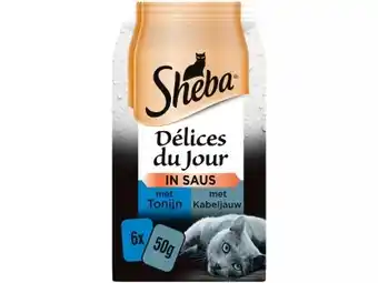 Hoogvliet Sheba Delices in saus met zalm/tonijn/kabeljauw aanbieding