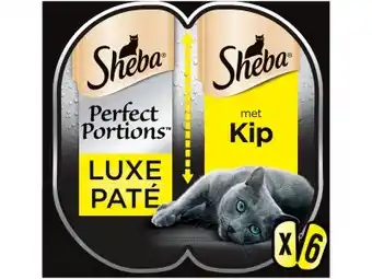 Hoogvliet Sheba Perfect Portions - Luxe Paté met Kip - Kattenvoer - 6 x 37,5 aanbieding