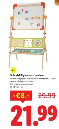 Lidl Dubbelzijdig houten schoolbord aanbieding