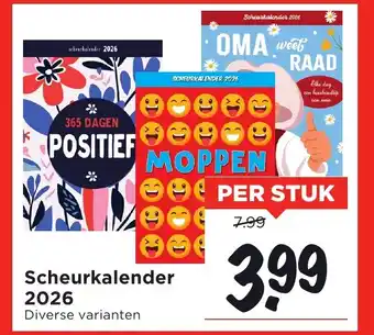 Vomar Voordeelmarkt Scheurkalender 2026 aanbieding