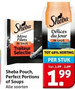 Hoogvliet Sheba Pouch, Perfect Portions of Soups aanbieding