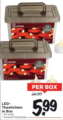 Vomar Voordeelmarkt LED Theelichten in Box aanbieding