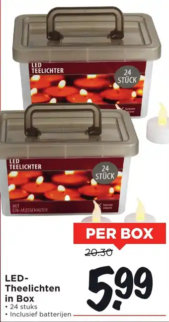 Vomar Voordeelmarkt LED Theelichten in Box aanbieding