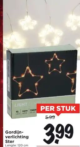 Vomar Voordeelmarkt Gordijn verlichting Ster aanbieding