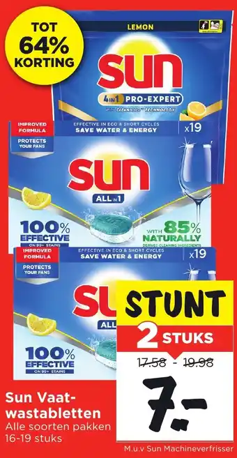 Vomar Voordeelmarkt Sun Vaat wastabletten aanbieding