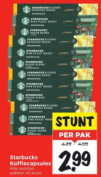 Vomar Voordeelmarkt Starbucks Koffiecapsules aanbieding
