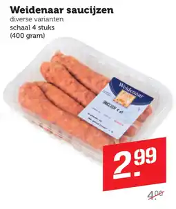 Coop Weidenaar saucijzen aanbieding
