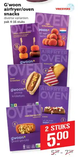 Coop G'woon airfryer/oven snacks aanbieding