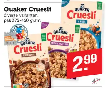 Coop Quaker Cruesli aanbieding