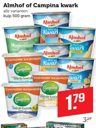 Coop Almhof of Campina kwark aanbieding