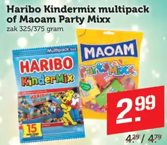 Coop Haribo Kindermix multipack of Maoam Party Mixx aanbieding