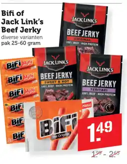 Coop Bifi of Jack Link's Beef Jerky aanbieding