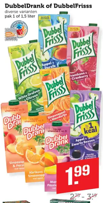 Coop DubbelDrank of DubbelFrisss aanbieding