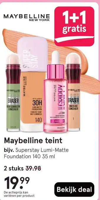 Etos Maybelline teint aanbieding