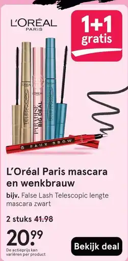Etos L'Oréal Paris mascara en wenkbrauw aanbieding