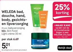 Etos WELEDA bad, douche, hand, body, gezichts en lipverzorging aanbieding