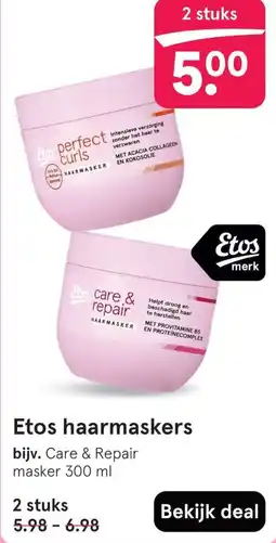 Etos Etos haarmaskers aanbieding