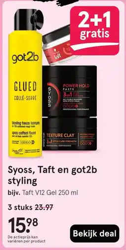 Etos Syoss, Taft en got2b styling aanbieding