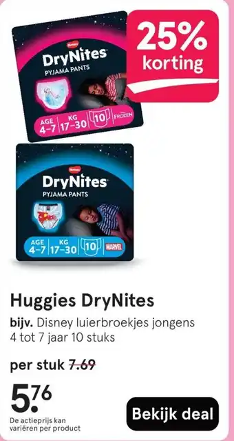 Etos Huggies DryNites aanbieding