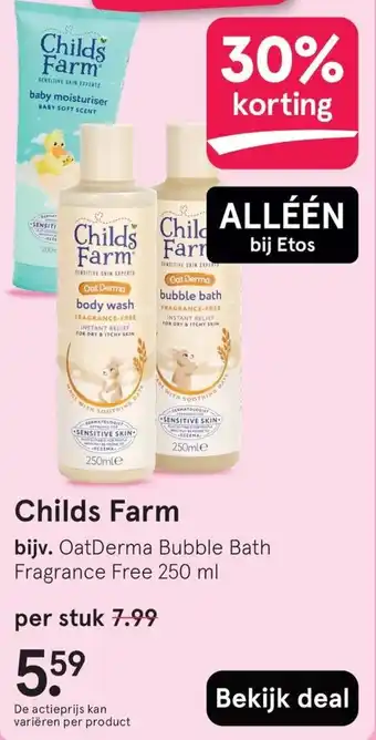 Etos Childs Farm aanbieding