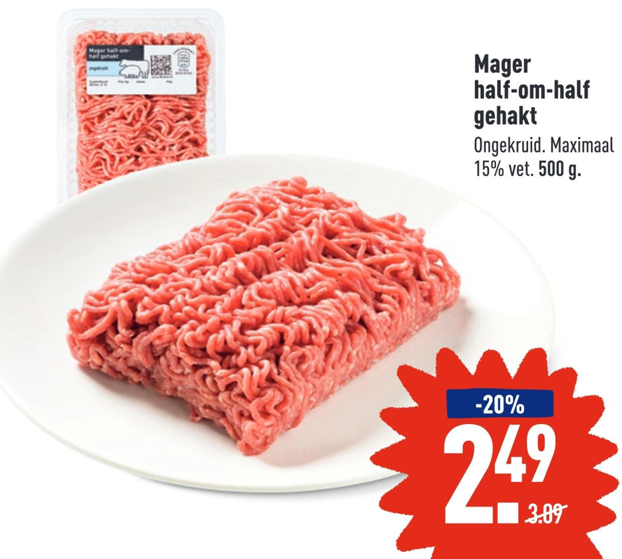 Mager halfomhalf gehakt aanbieding bij ALDI Mager halfomhalf gehakt aanbieding bij ALDI
