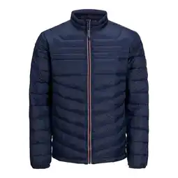 ANWB Jack & Jones Heren Jje Hero Puffer Collar Blauw-Rood aanbieding