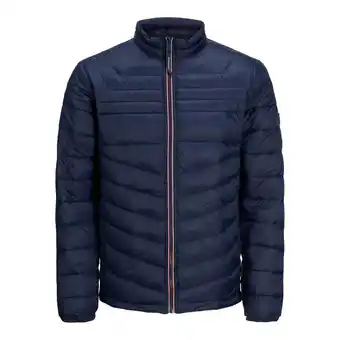 ANWB Jack & Jones Heren Jje Hero Puffer Collar Blauw-Rood aanbieding