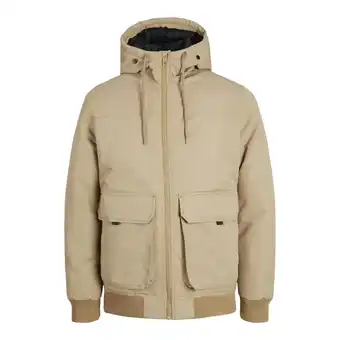 ANWB Jack & Jones Heren Construct Bomber Jacket Beige aanbieding