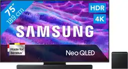 Coolblue Samsung 75 Neo QLED QN82F 4K (2025) + Samsung HW-QS700F (2025) aanbieding