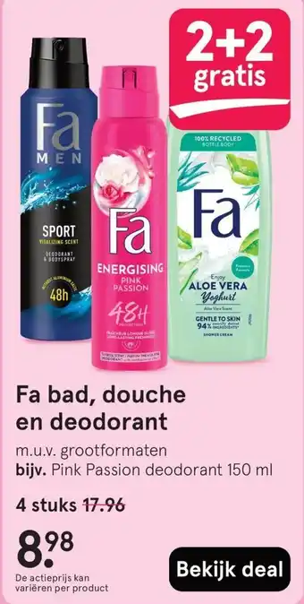 Etos Fa bad, douche en deodorant aanbieding