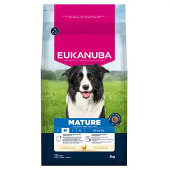 Zooplus 2x3kg Eukanuba Premium Nutrition Mature Medium Breed Kip Hondenvoer droog aanbieding