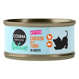 Zooplus 24x70g Nature Kitten Kip & Tonijn Cosma Kattenvoer aanbieding
