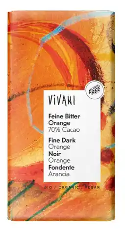 De Online Drogist Vivani Feine Bitter Orange 70% Cacao Reep aanbieding