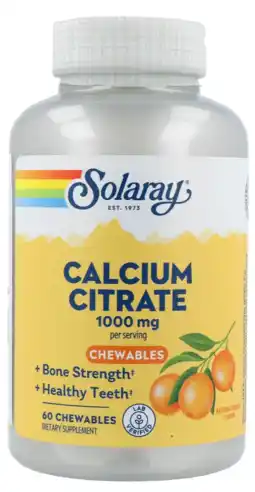 De Online Drogist Solaray Calcium Citraat 1000mg Kauwtabletten aanbieding
