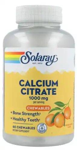 De Online Drogist Solaray Calcium Citraat 1000mg Kauwtabletten aanbieding