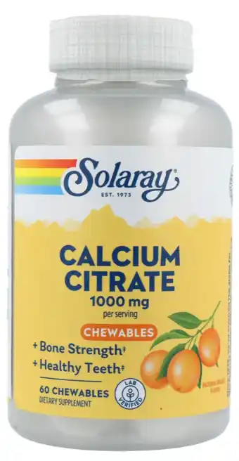 De Online Drogist Solaray Calcium Citraat 1000mg Kauwtabletten aanbieding