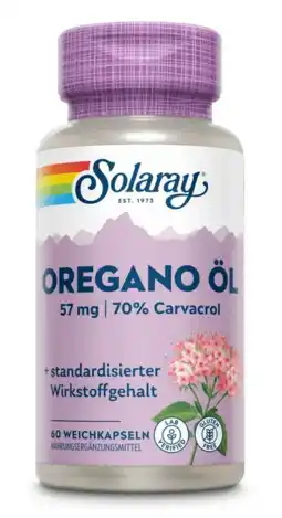 De Online Drogist Solaray Oregano Olie Carvacrol Softgels aanbieding