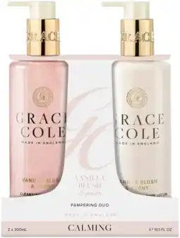 De Online Drogist Grace Cole vanilla Blush & Peony Pampering Hand Care Duo aanbieding