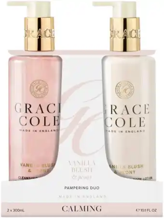 De Online Drogist Grace Cole vanilla Blush & Peony Pampering Hand Care Duo aanbieding