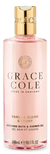 De Online Drogist Grace Cole Vanilla Blush & Peony Soothing Bath & Shower Gel aanbieding