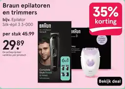 Etos Braun epilatoren en trimmers aanbieding