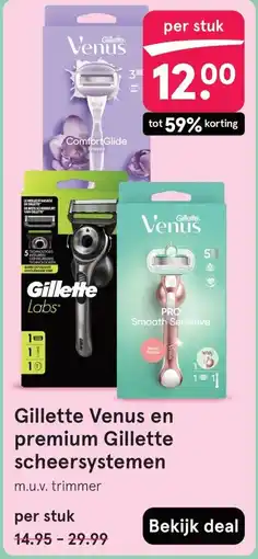 Etos Gillette Venus en premium Gillette scheersystemen aanbieding